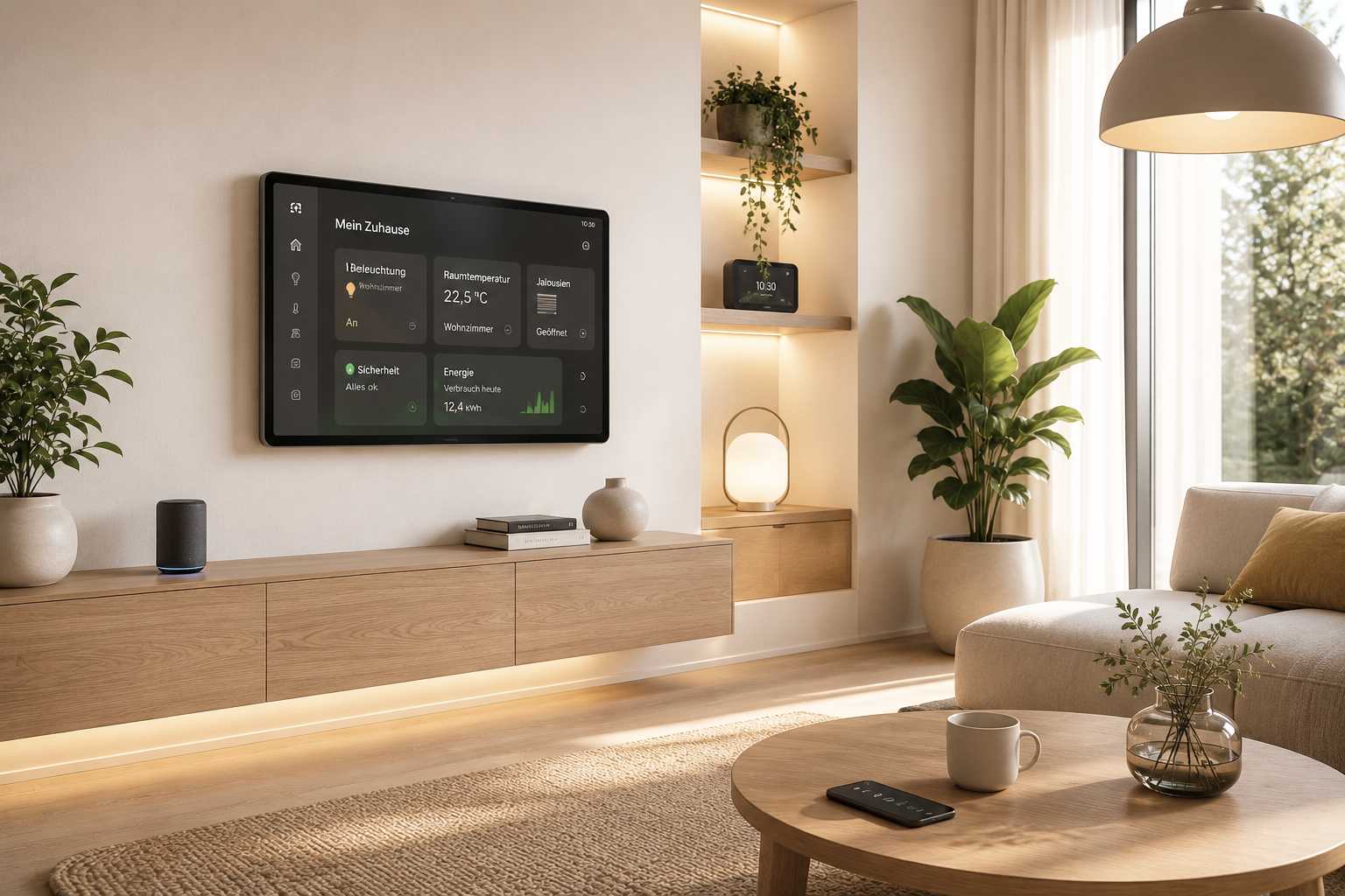 Smart Home im modernen Wohnzimmer