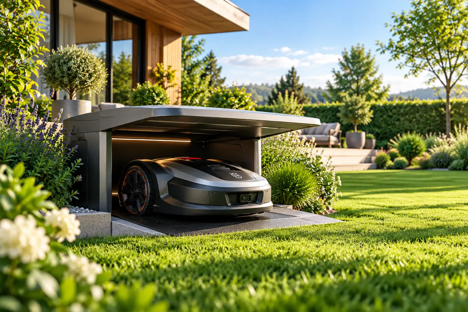 Mähroboter mit Garage entdecken
