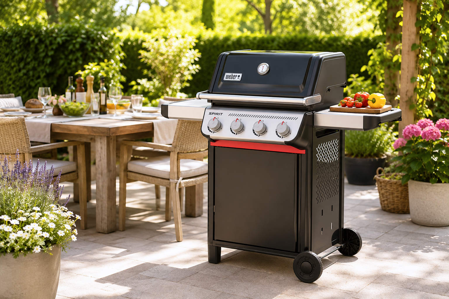 Gasgrill im Außenbereich
