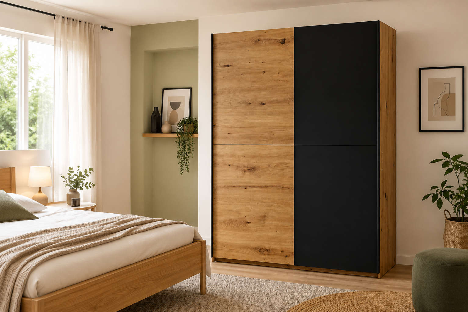 Schwebetürenschrank im Schlafzimmer