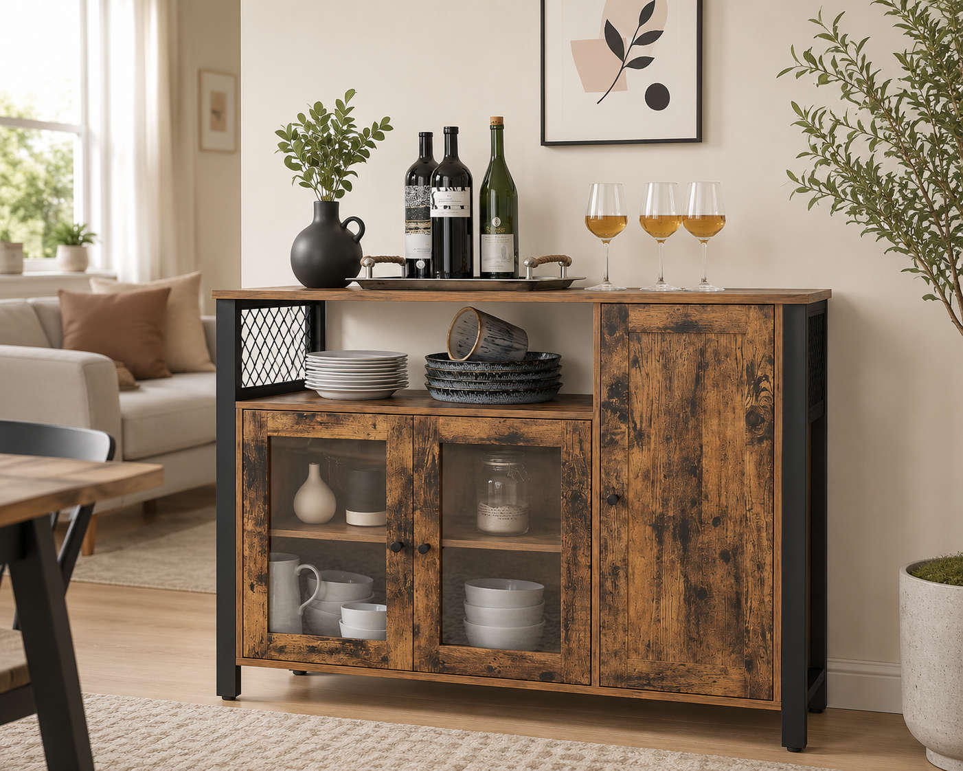 Rustikales Sideboard im Esszimmer