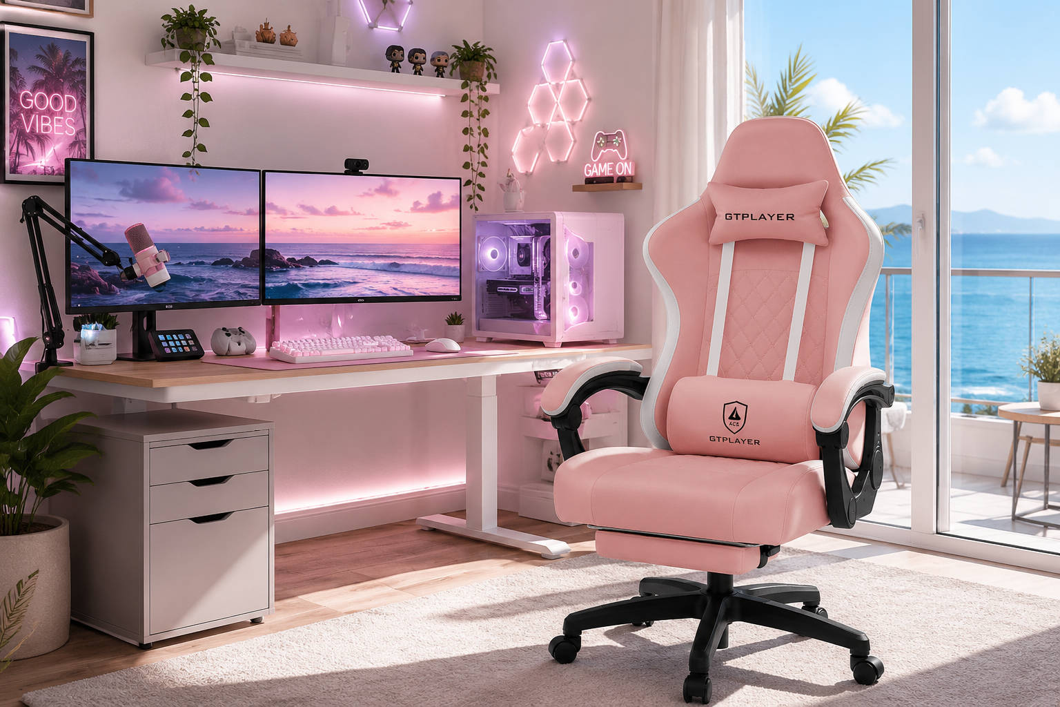 Gaming-Setup mit Gamingstuhl